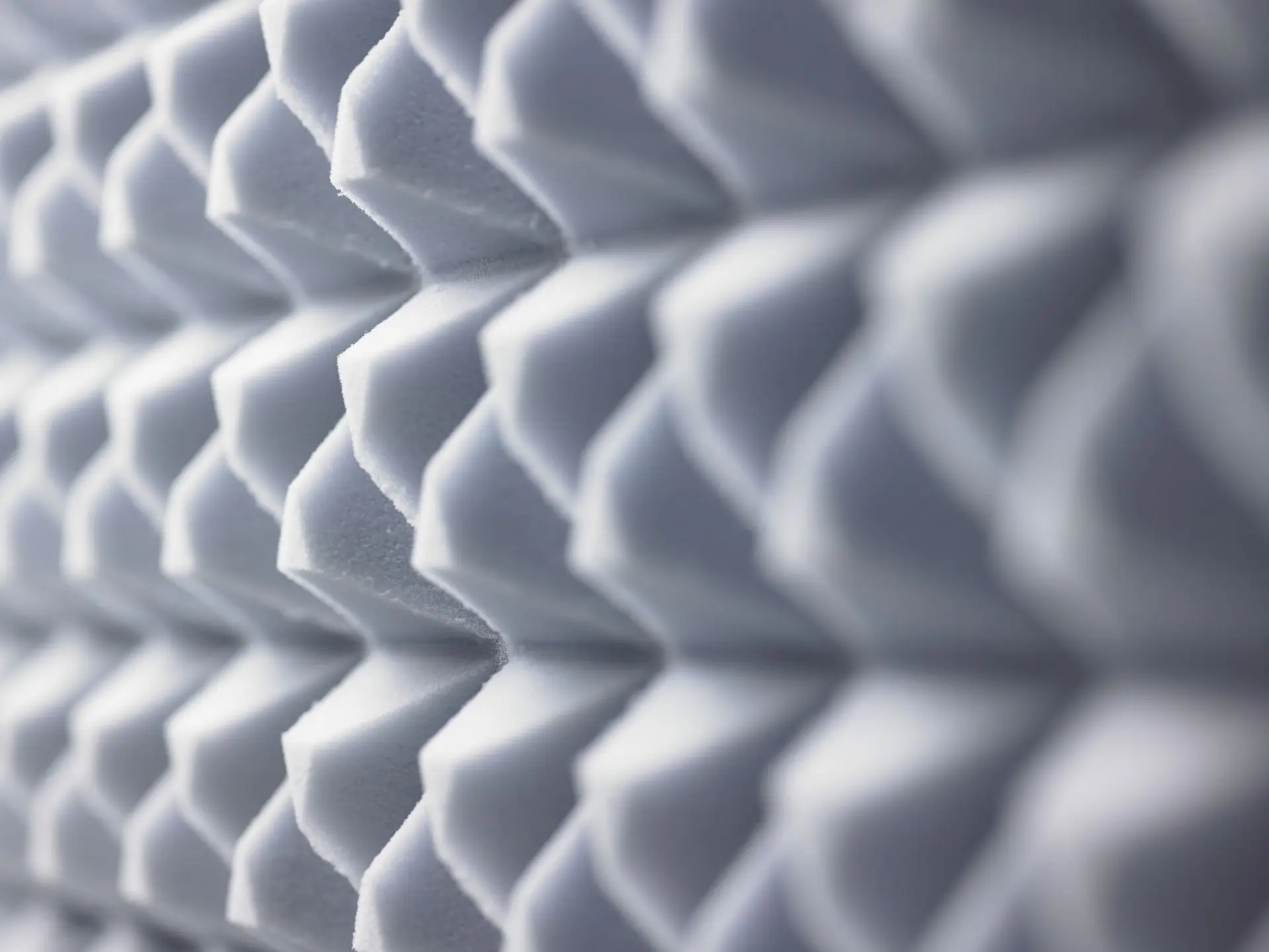 Melamine foam cell structure closeup
